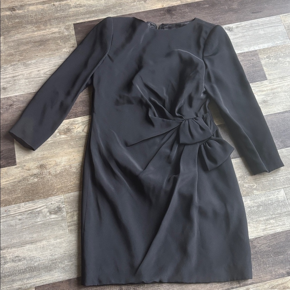 CH by Carolina Herrera puff sleeve black dress